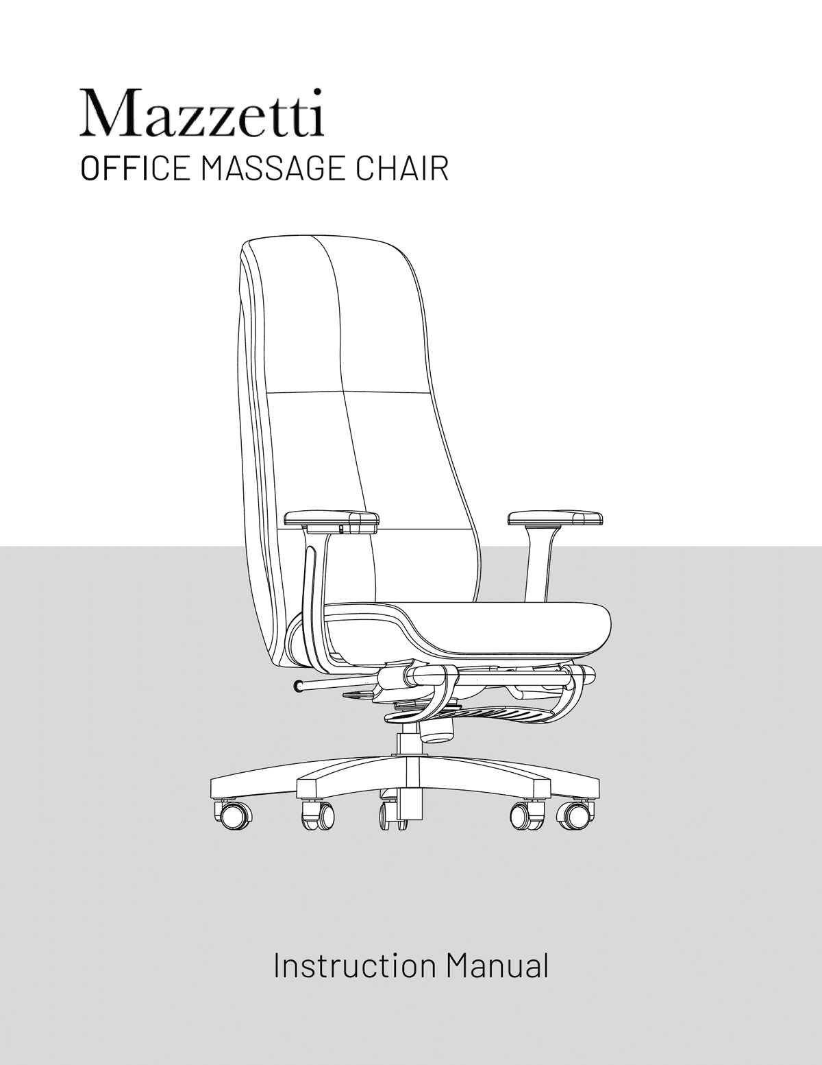 Mazzeti Office Massage Chair Instruction Manual