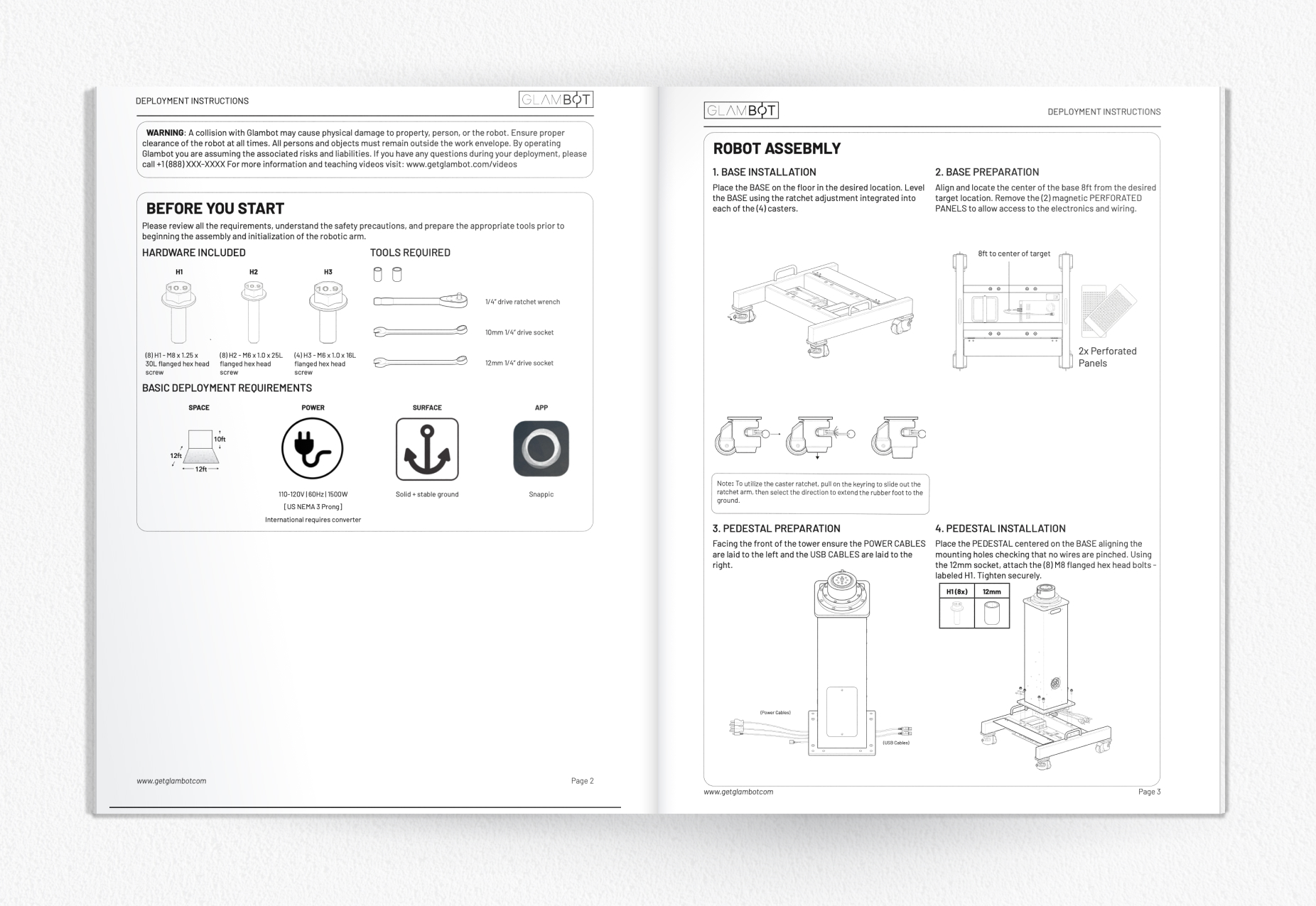User manuals - GLAMBOT - View 1 by Waypager